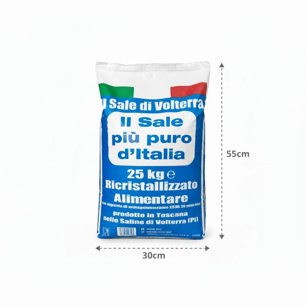 Sale Alimentare Fino 25kg Saline di Volterra Toscana Ricristallizzato Made in Italy