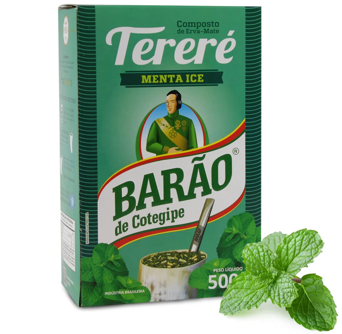 Barao Yerba Mate Tereré Menta ice 0.5kg Tè Mate dal Brasile | Barao Erva-Mate Tereré Menta Ice 0.5kg Brasil | Bevanda disintossicante ed energetica