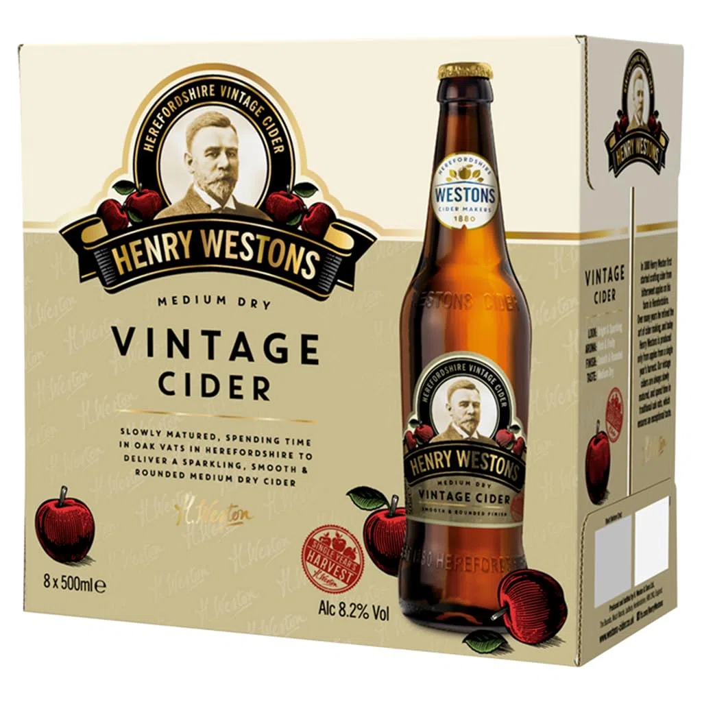 Henry Westons - Sidro vintage a secco medio, 8 x 500 ml