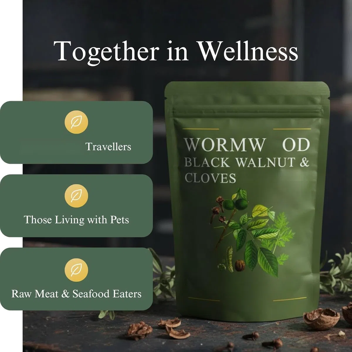 womwod Noce Nera e Chiodi di Garofano, Aiuta a mantenere la salute intestinale, favorisce una digestione delicata e sostiene il metabolismo