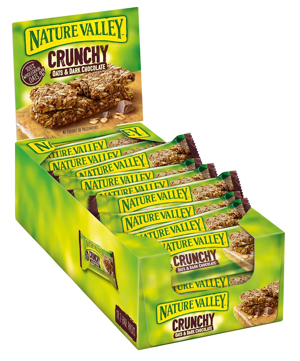 Nature Valley Barretta di cereali di avena croccante e cioccolato fondente, 18 x 42 g
