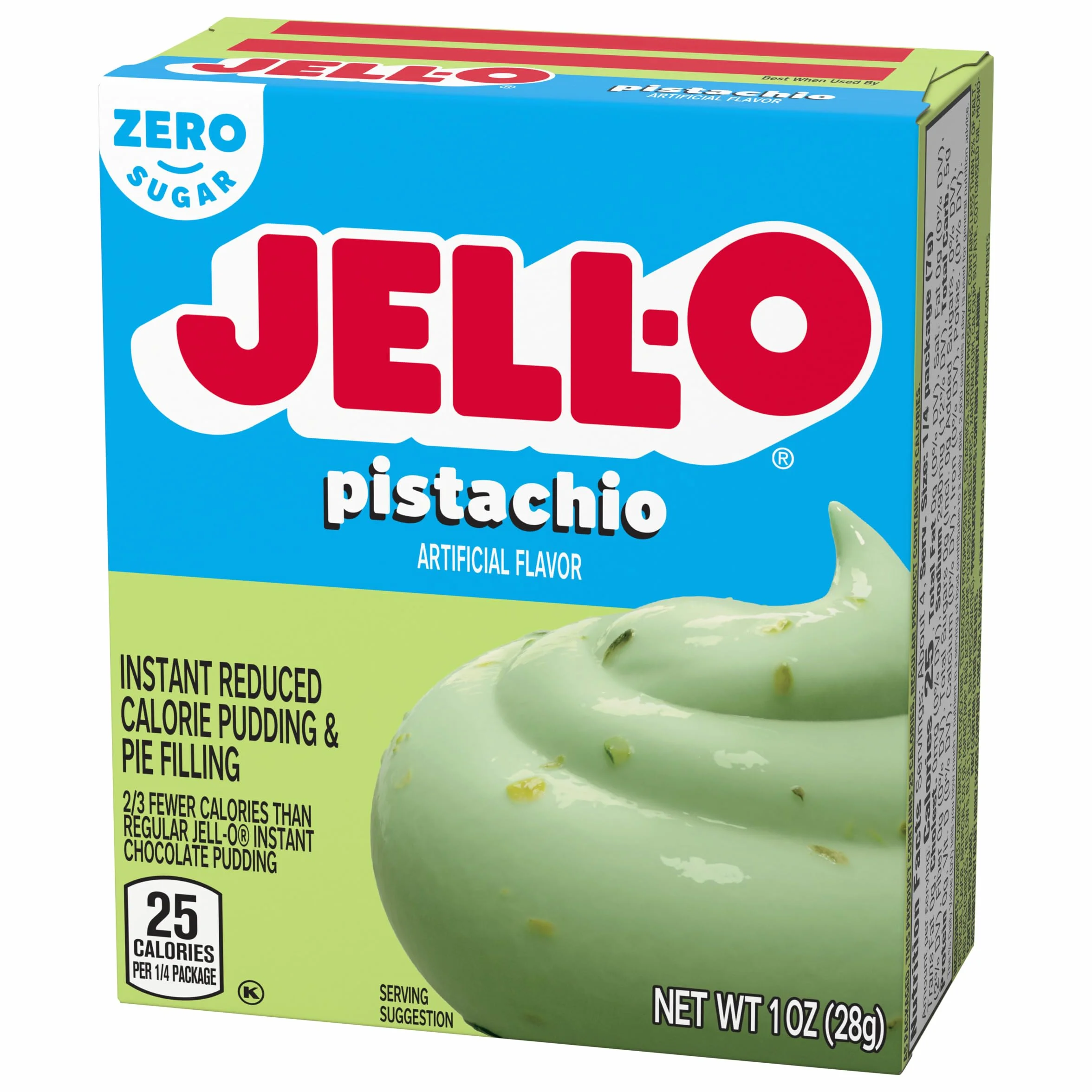 Jell-O Sugar-Free Instant Pudding and Pie Filling, Pistachio, 1-Ounce Boxes (Pack of 6)