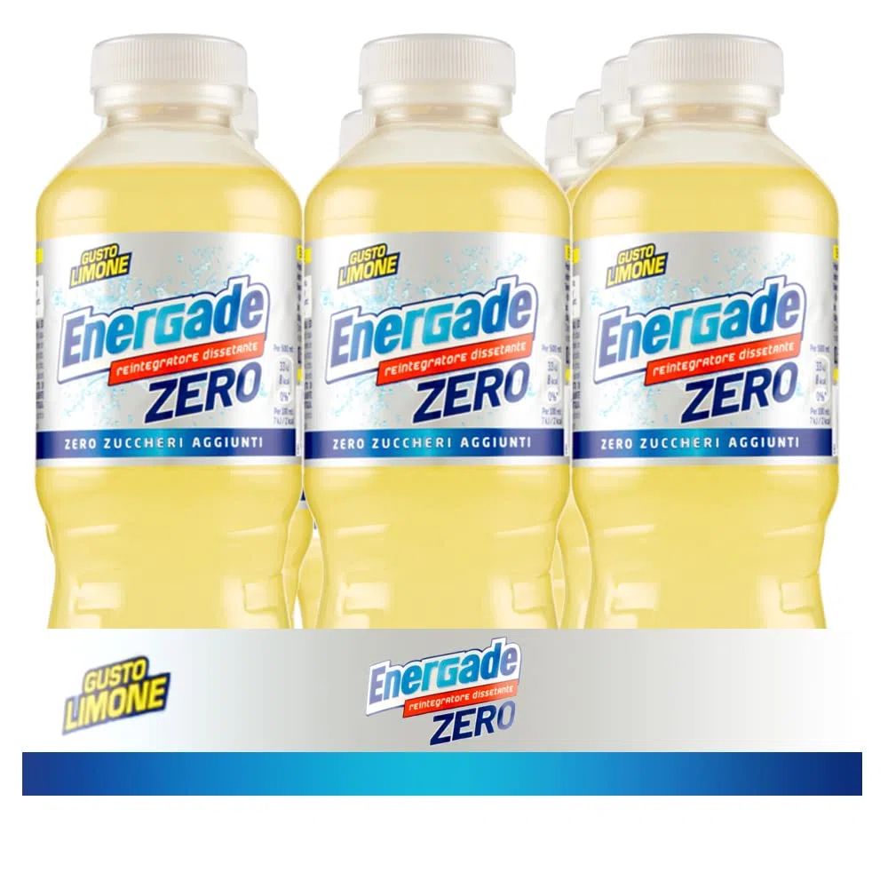 Caiya Shop Energade ZERO gusto LIMONE- 12 x 500 ml - Integratore Dissetante Sport