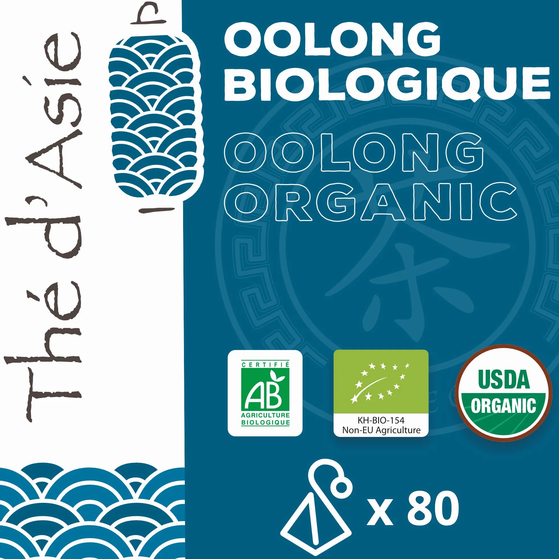 Khla - tè Oolong Bio - 80 Bustine - Tè Blu Biologico
