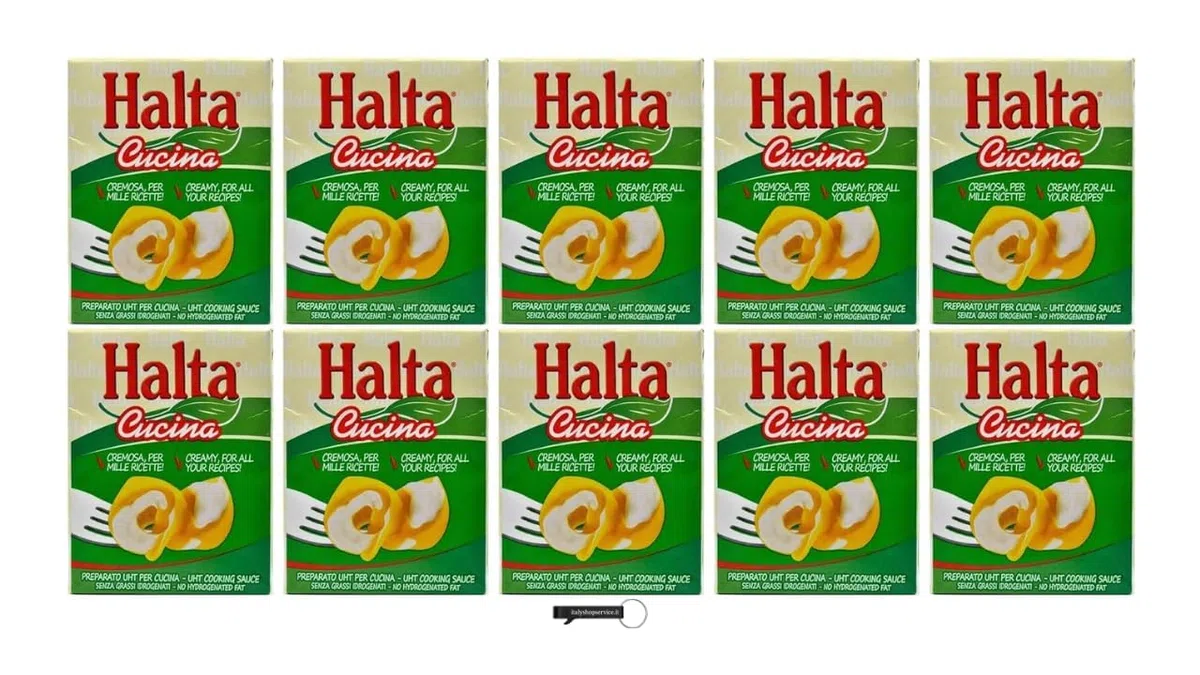 Halta Cucina Crema da Cucina UHT, 200 ml, Confezione da 10 Pezzi, Per Pasta e Sughi