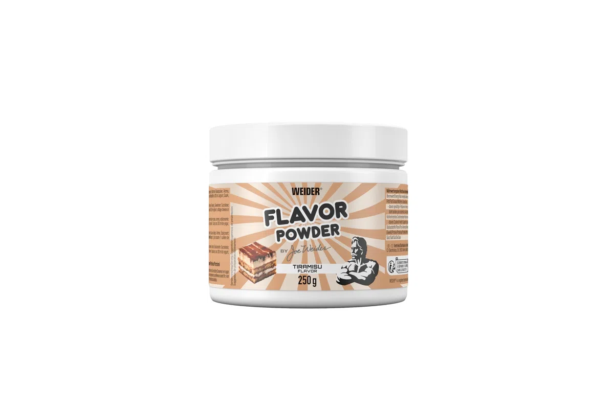 WEIDER Aroma in polvere Aroma in polvere senza zucchero per aromatizzare e dolcificare quark, yogurt o proteine ​​in polvere, adatto anche per cuocere al forno, Tiramisù, 250g