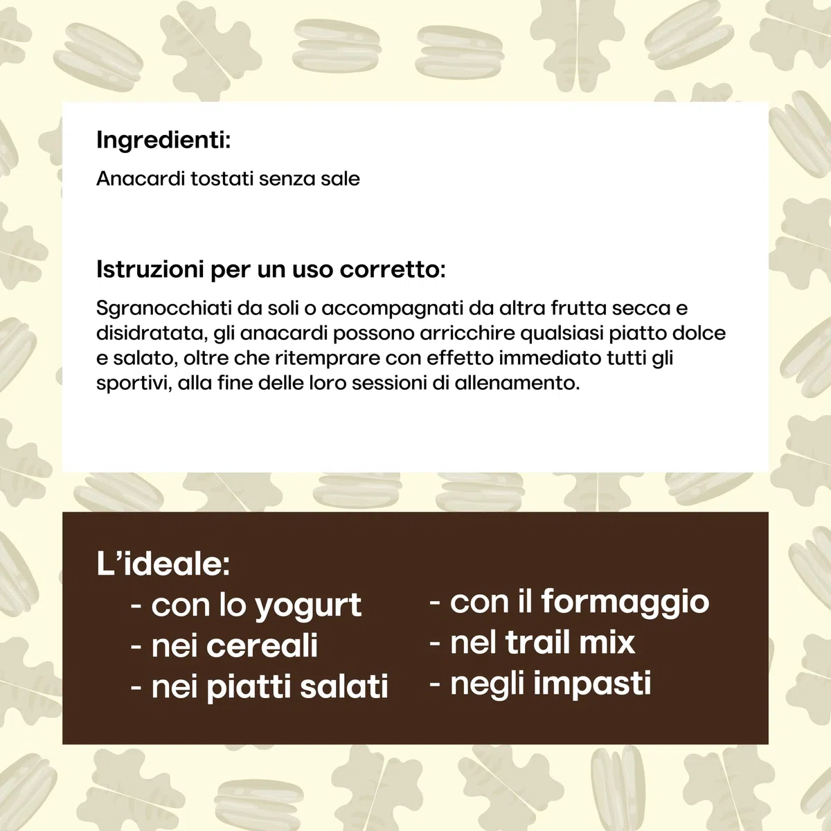 Il Contadino - Antichi Sapori | ANACARDI TOSTATI SENZA SALE | Confezione Salva Freschezza, Tostatura Frequente, Frutta Secca di Qualità Premium, No Conservanti, Non Salati (1 Kg)