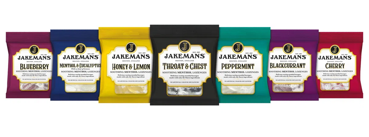 Jakemans Miele e limone 73g – Confezione da 12 – Dolci lenitivi al mentolo – Adatto per vegetariani
