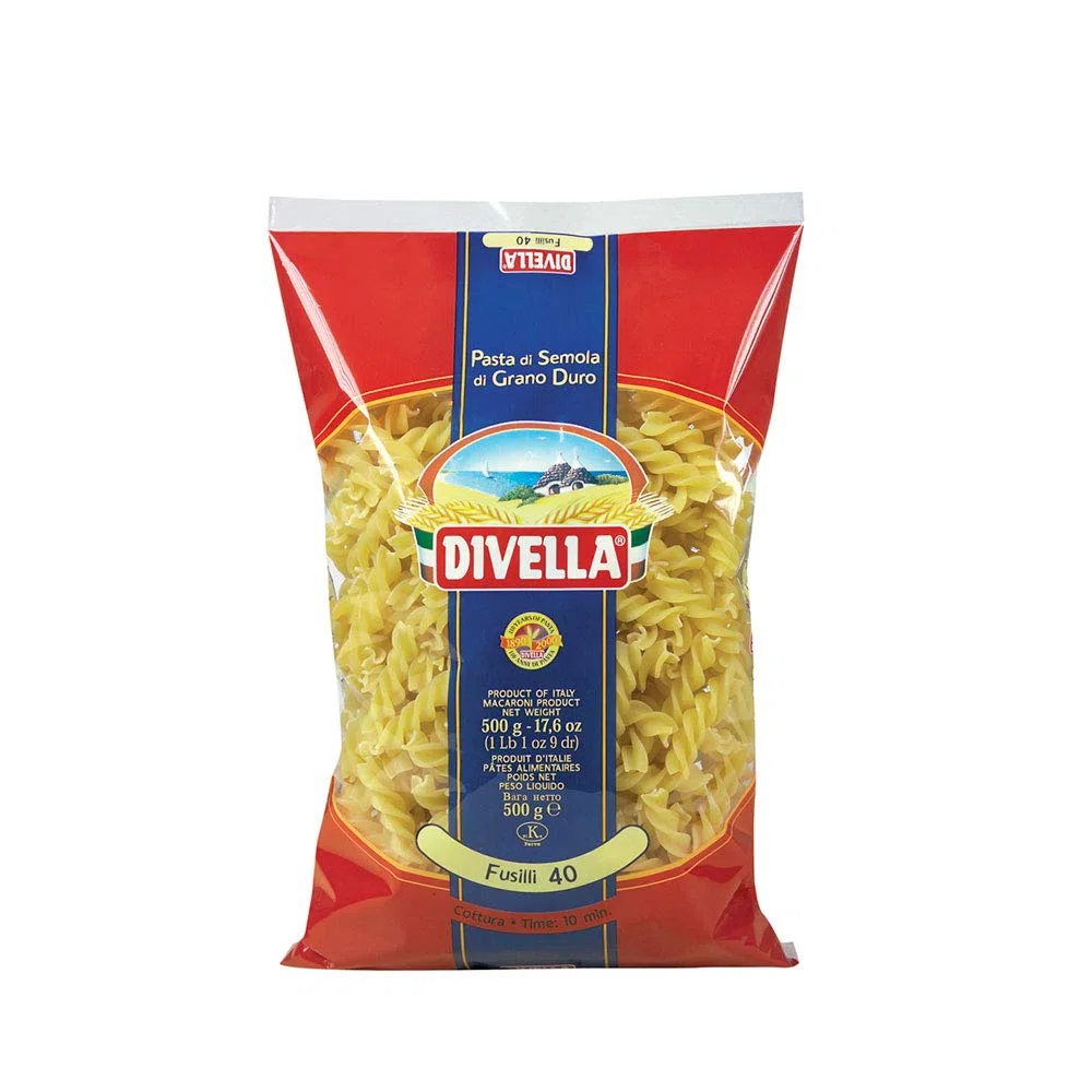 DIVELLA KIT 12 CONFEZIONI DI PASTA DA 500gr (FUSILLI, RIGATONI, PENNE ZITI, VERMICELLI, MISTA, PATERNOSTI RIGATI) + 3 BOTTIGLIE DI PASSATA DI POMODORO DA 640gr