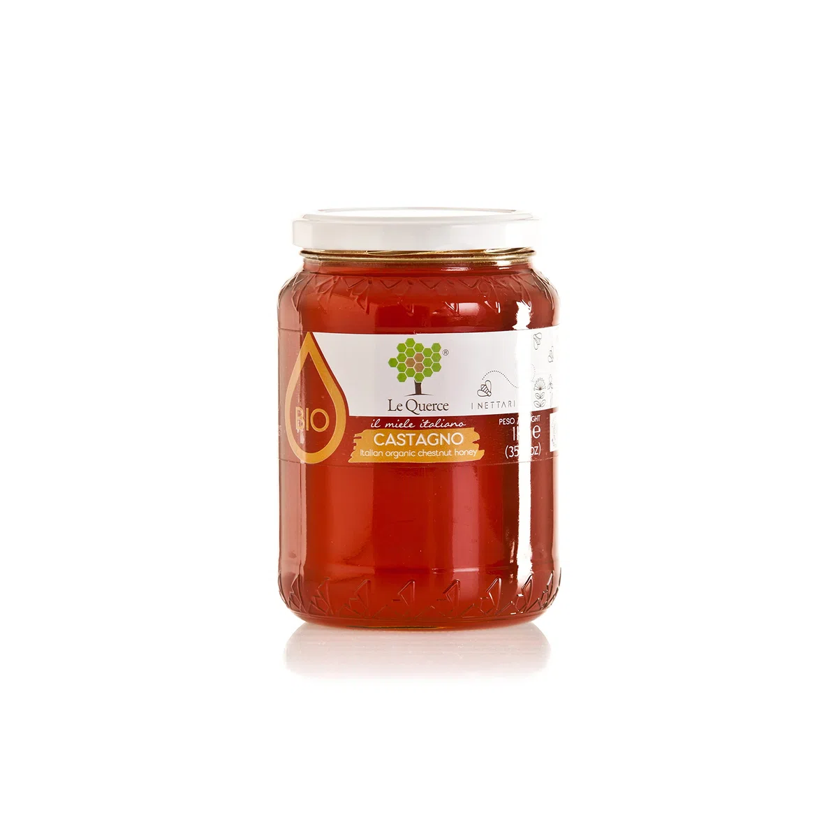 Le Querce Miele di Castagno Biologico Italiano 1kg – 100% Naturale, Non Pastorizzato, Artigianale – Gusto Intenso e Amarognolo