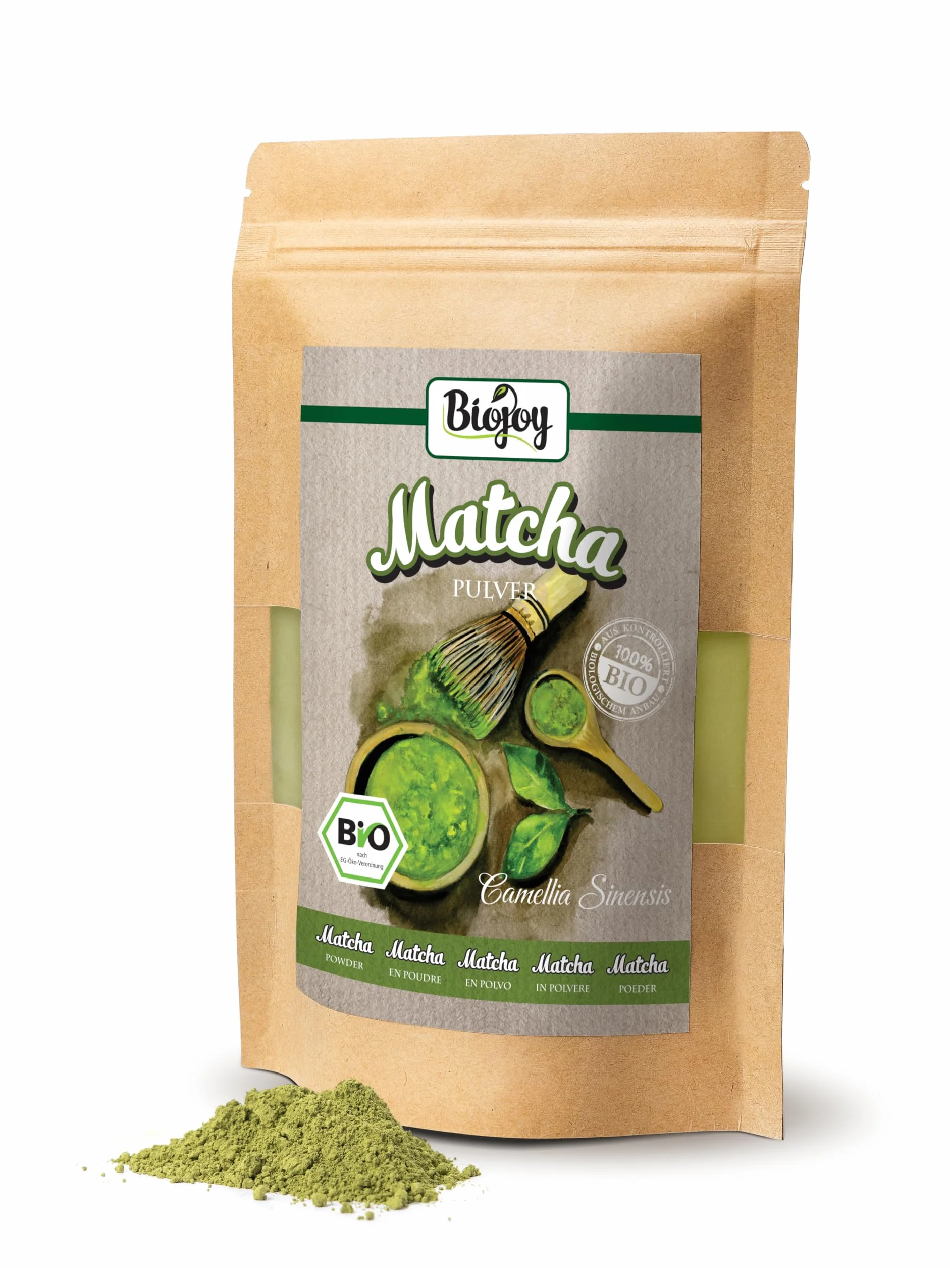 Biojoy Matcha in Polvere BIO (250 g), Per Tè e Latte (Camellia Sinensis)