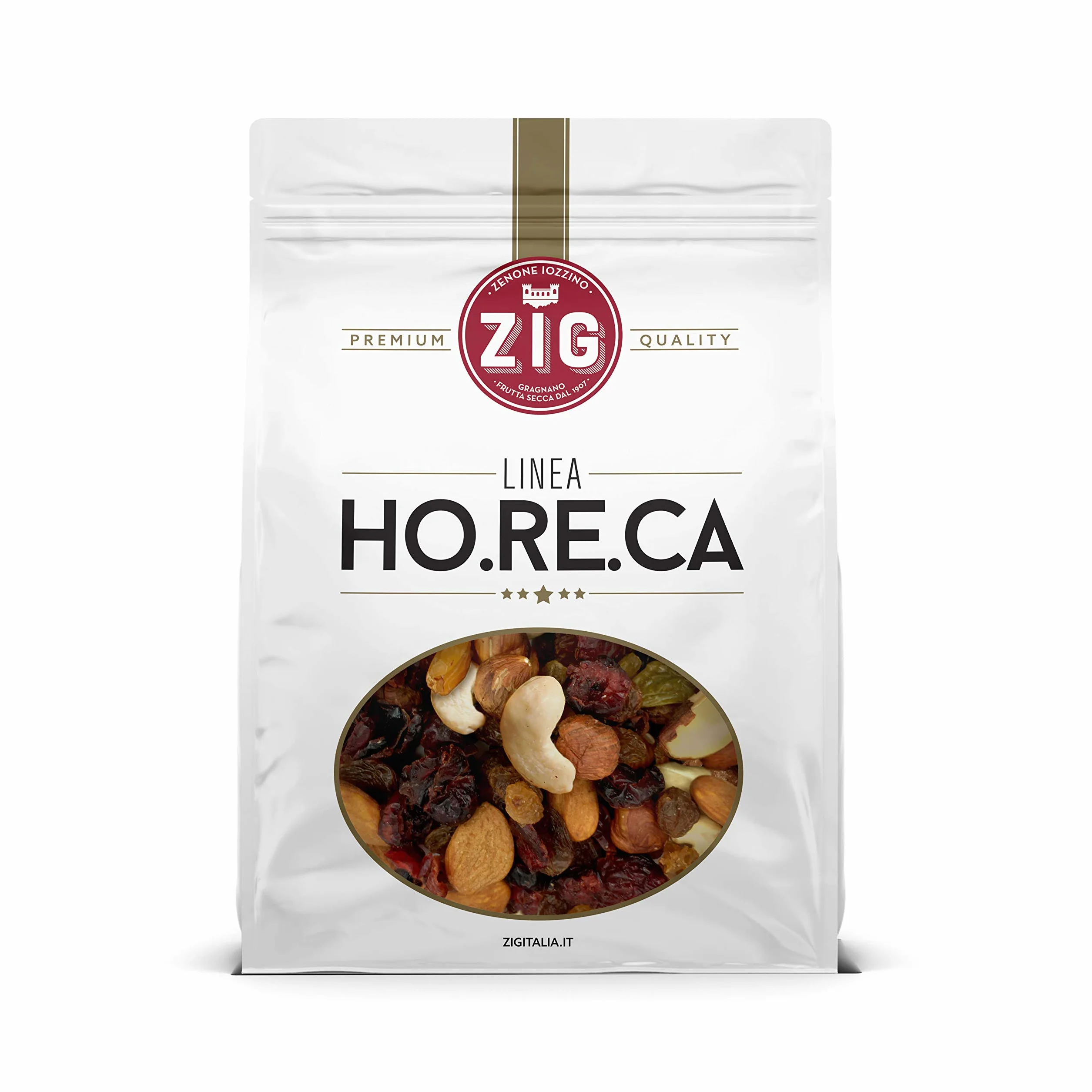 ZIG - HORECA - Energy Mix frutta secca - Anacardi, noci, mandorle, nocciole, cranberries, uva 1 Kg