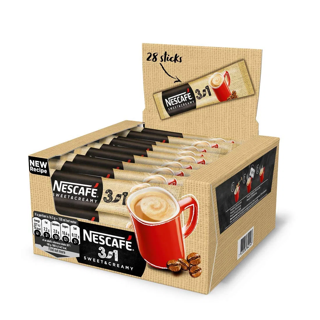 NESCAFÉ 3in1 CREAMY (3 in 1 CREAMY, 60 Sacchetti)