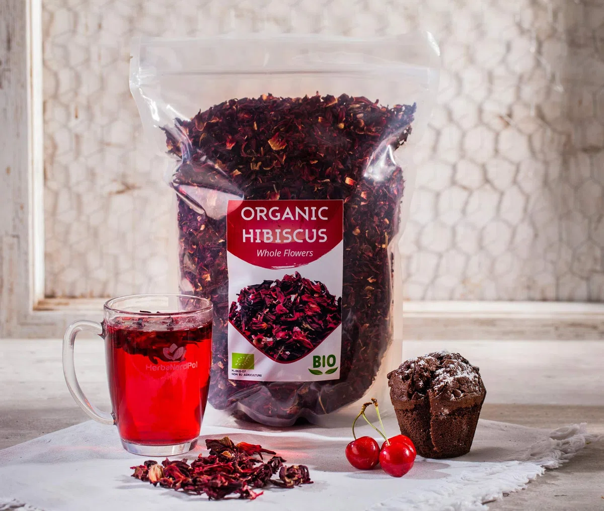 Fiori di Ibisco Biologici Egiziano | Qualità Premium | 1Kg BIO Hibiscus | Petali Grandi Tè Sfuso