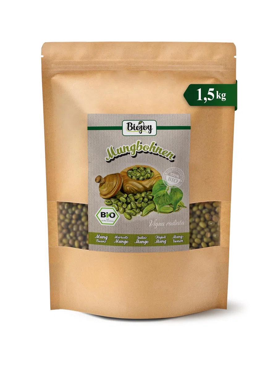 Biojoy Fagioli Mung BIO (1,5 kg), secchi e interi