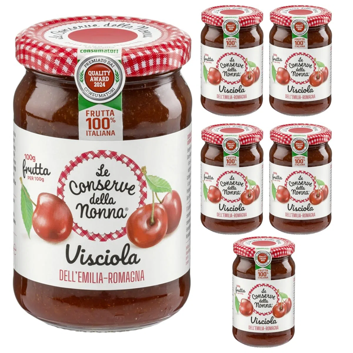 Le Conserve della Nonna Confettura di Visciole dell'Emilia 340g - Confezione da 6