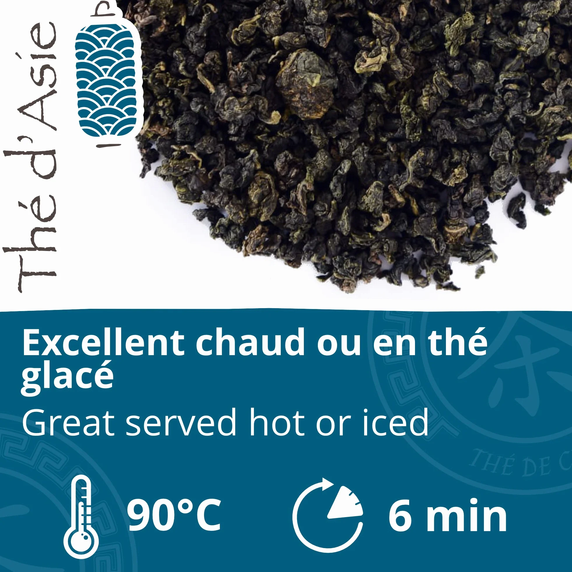Khla - tè Oolong Bio - 80 Bustine - Tè Blu Biologico
