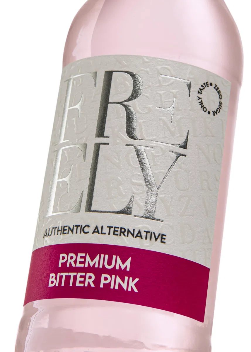 Freely Bitter Pink Analcolico Senza Zucchero – Bevanda Gassata al Pompelmo Rosa, Aperitivo Zero Zuccheri | 24 x 200 ml