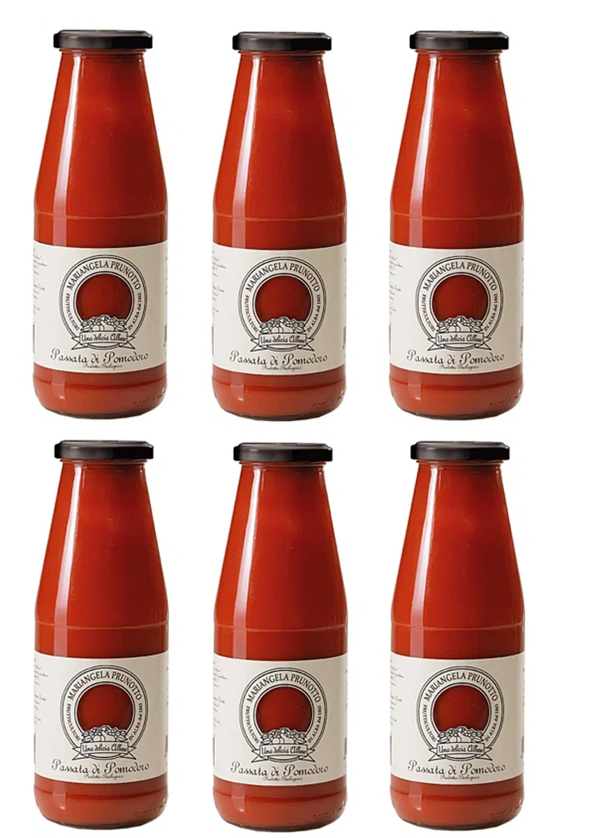 Azienda Agricola Prunotto Mariangela Passata di Pomodoro Biologica - 690 gr, Confezione da 6 bottiglie