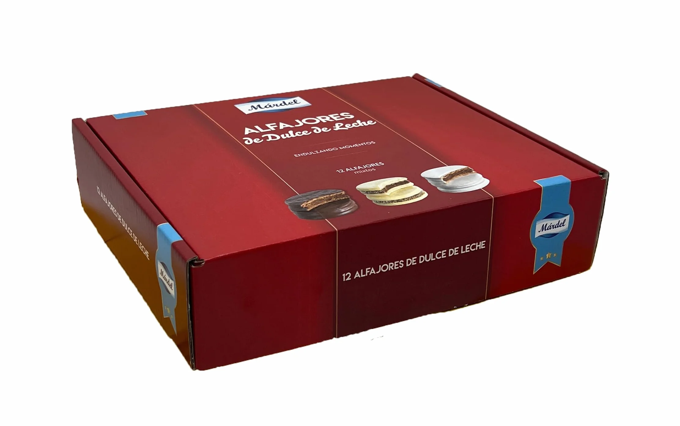 Mardel - Alfajores misti amido di mais, nero e bianco, 12 pezzi - EDIZIONE FESTA NATALE