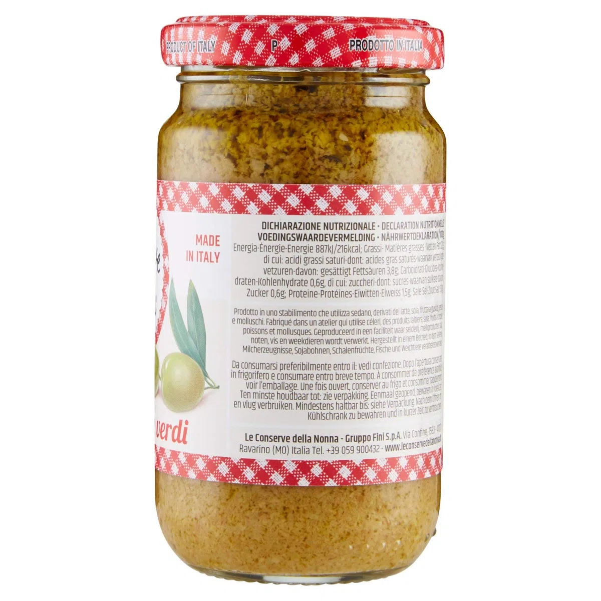 Le Conserve della Nonna Patè di Olive Verdi - 190 gr
