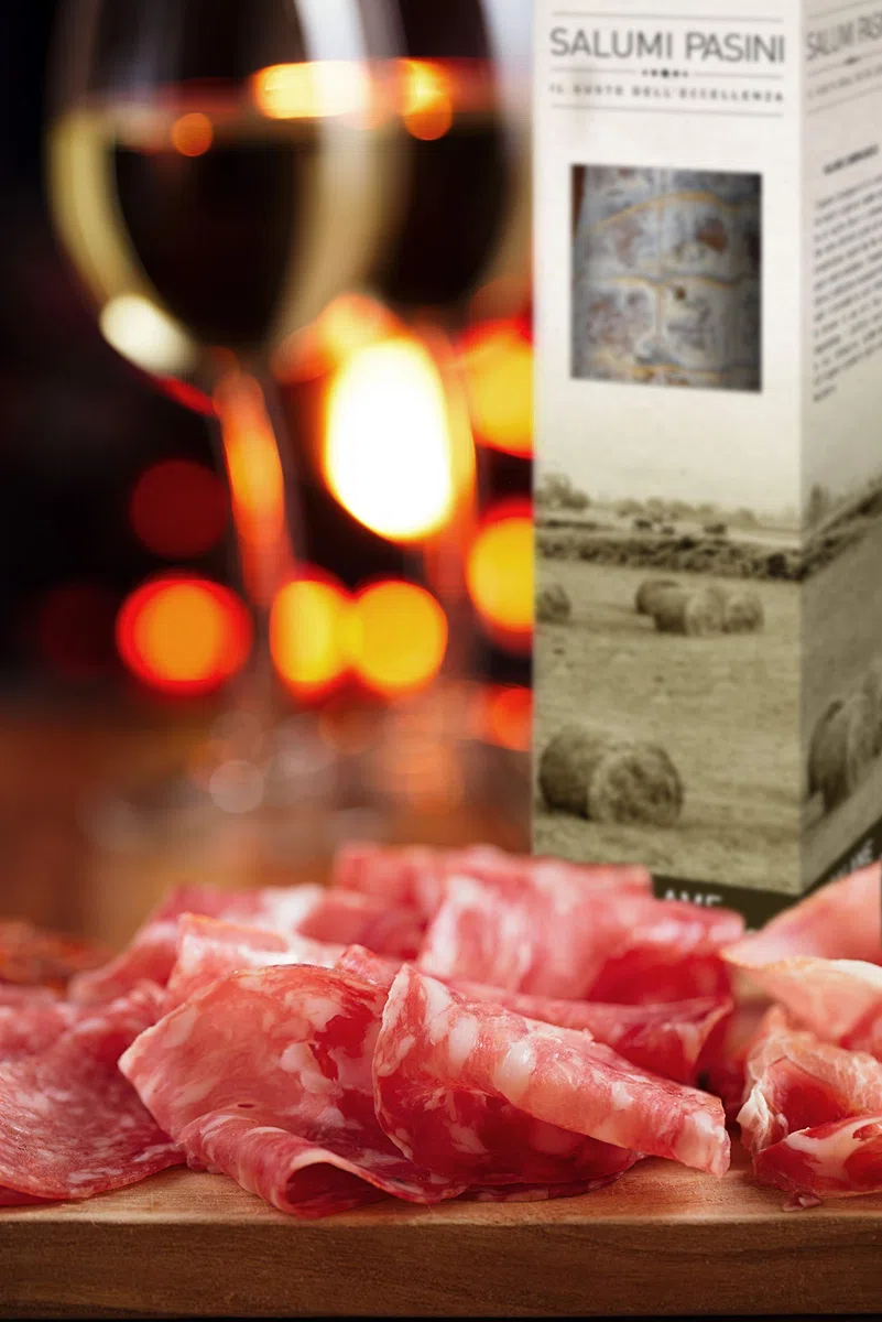 Salame Campagnolo con Tagliere, intero, Salumi Pasini, 700 gr