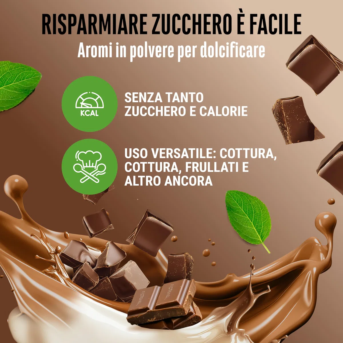 Polvere di Aromi Vaniglia 250 g - Cioccolato al latte - Uso versatile per cibi e bevande - Polvere di aromi - FLAVOR CRAFT