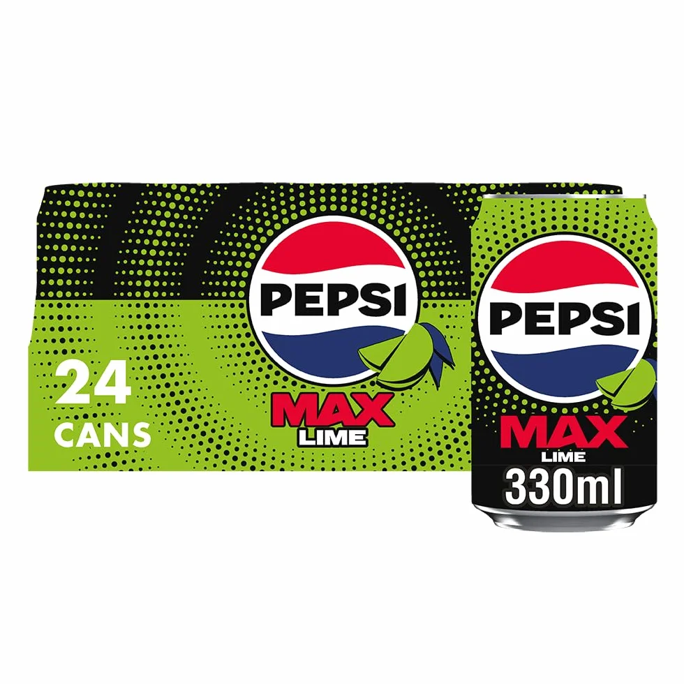 Pepsi Max Lime No Sugar Cola Lattine 24 x 330ml