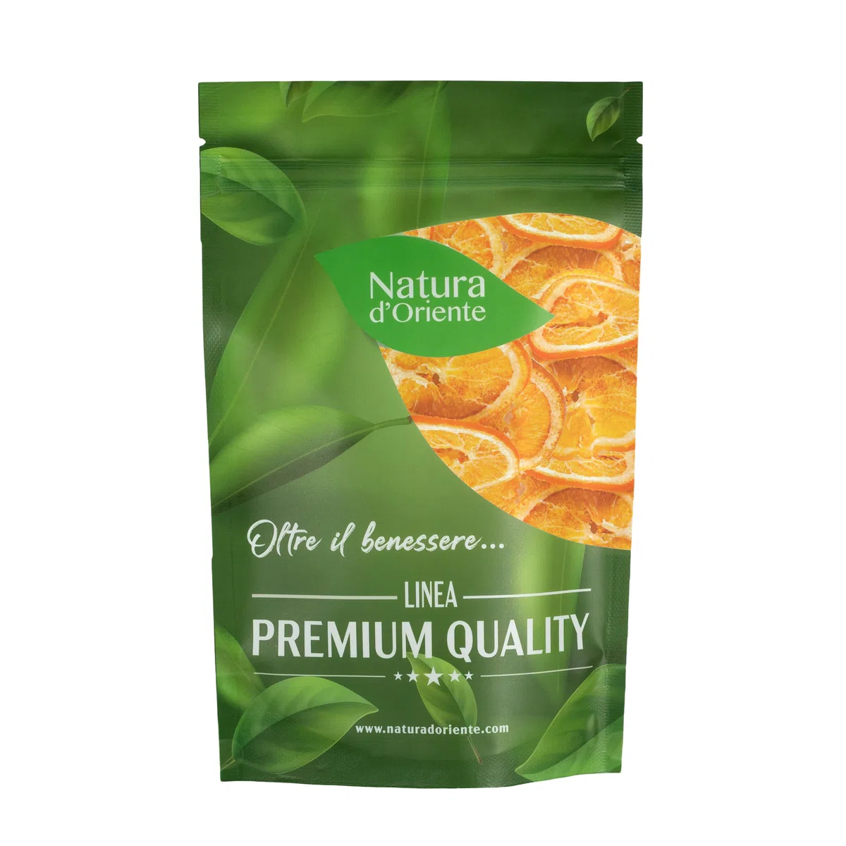 NATURA D'ORIENTE – Arancia Disidratata a Fette 1000g | Fette di Arancia con Zucchero di Canna | Guarnizione per Cocktail, Dolci | Snack Fruttato Agrumato.