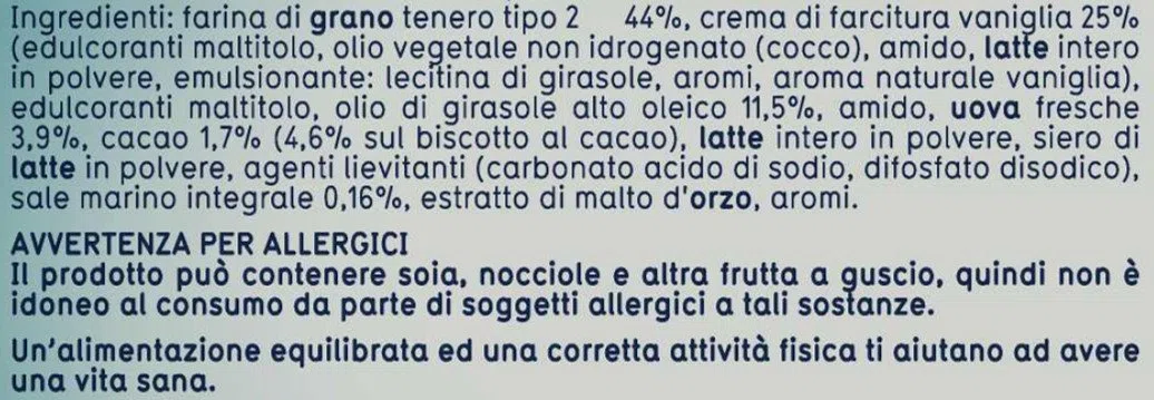 Galbusera BuoniCosì Biscotto Farcito senza Zuccheri Aggiunti con Farina di Tipo 2 - Pacco da 10 x 160 g
