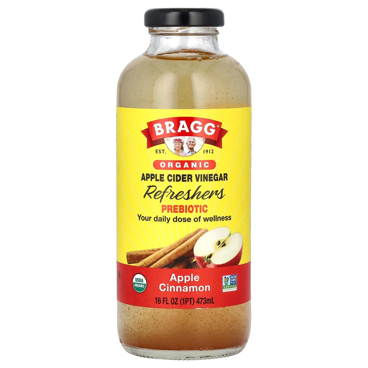 Braggs Organic Apple Cider Vinegar Drink Apple - Cinnamon 16 FL OZ (473ml)