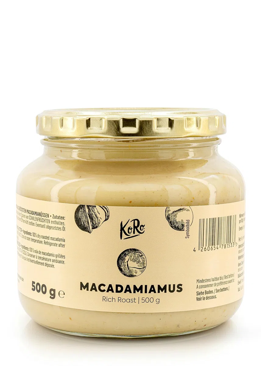 KoRo - Crema di noci di Macadamia 500 g - 100% frutta secca - senza additivi e senza olio di palma - per dolci, gelati e muesli
