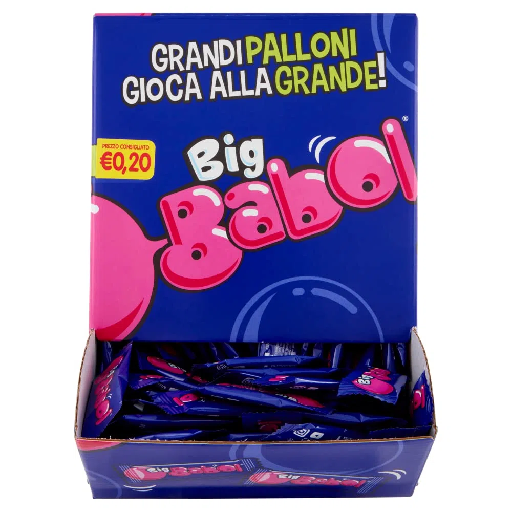 Big Babol, Chewing Gum Morbido, Gusto Tutti Frutti, Ottime da Condividere, per Feste e Compleanni Bambini, Confezione da 200 Incartate Singolarmente