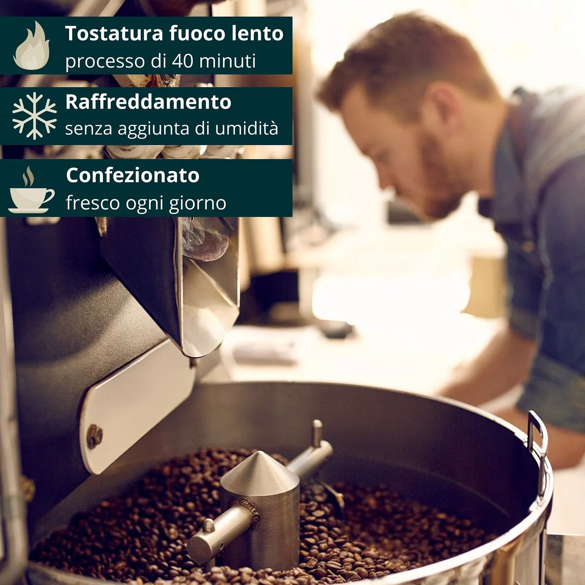 Caffè Europa – Caffè in Grani Miscela Bar Extra 50% Arabica 50% Robusta, Tostatura Artigianale Lenta – Espresso Italiano Cremoso e Intenso – Per Macchine Automatiche e Moka – 2 kg