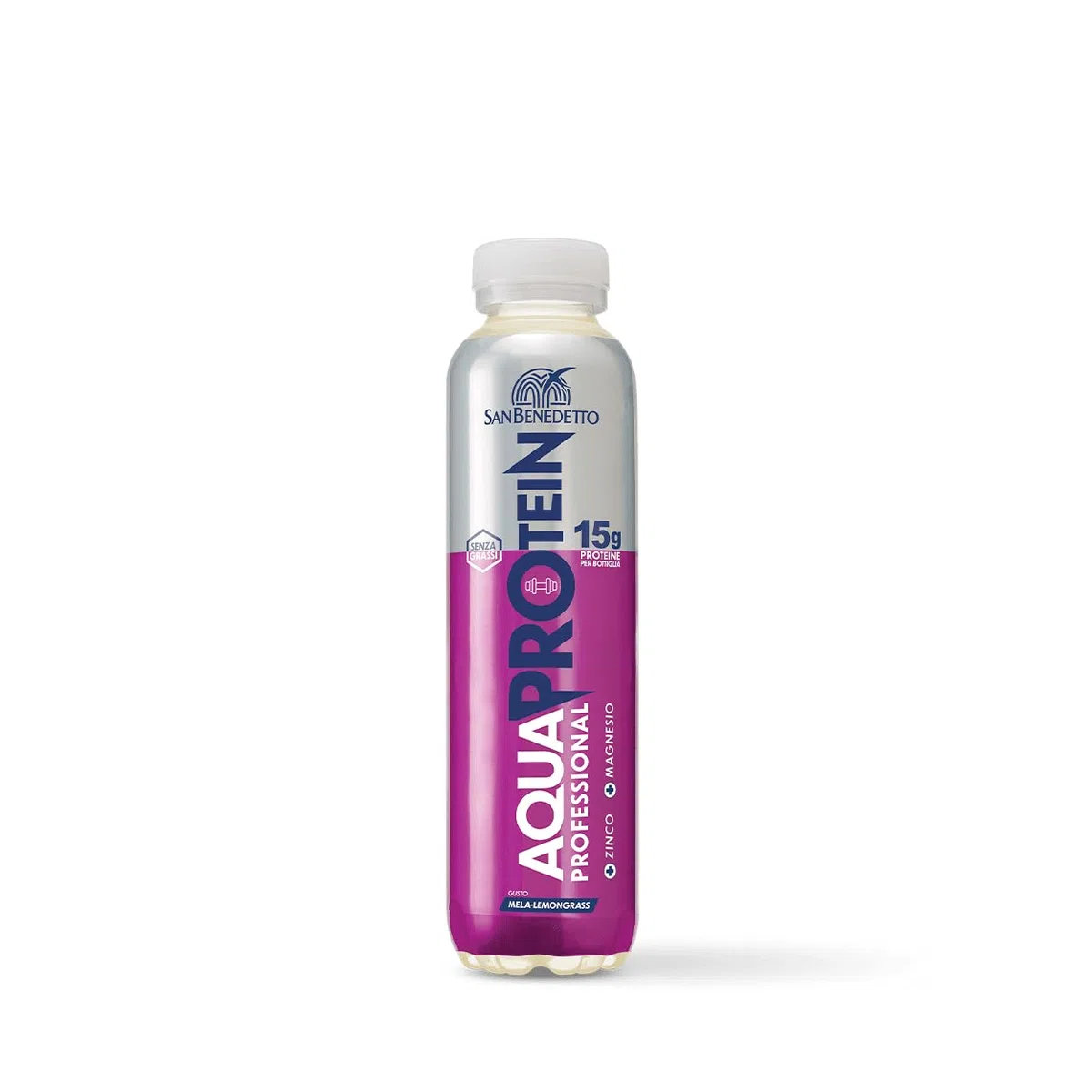 San Benedetto Acqua Protein Bevanda Proteica Mela Lemongrass 400ml - 12 Bottiglie