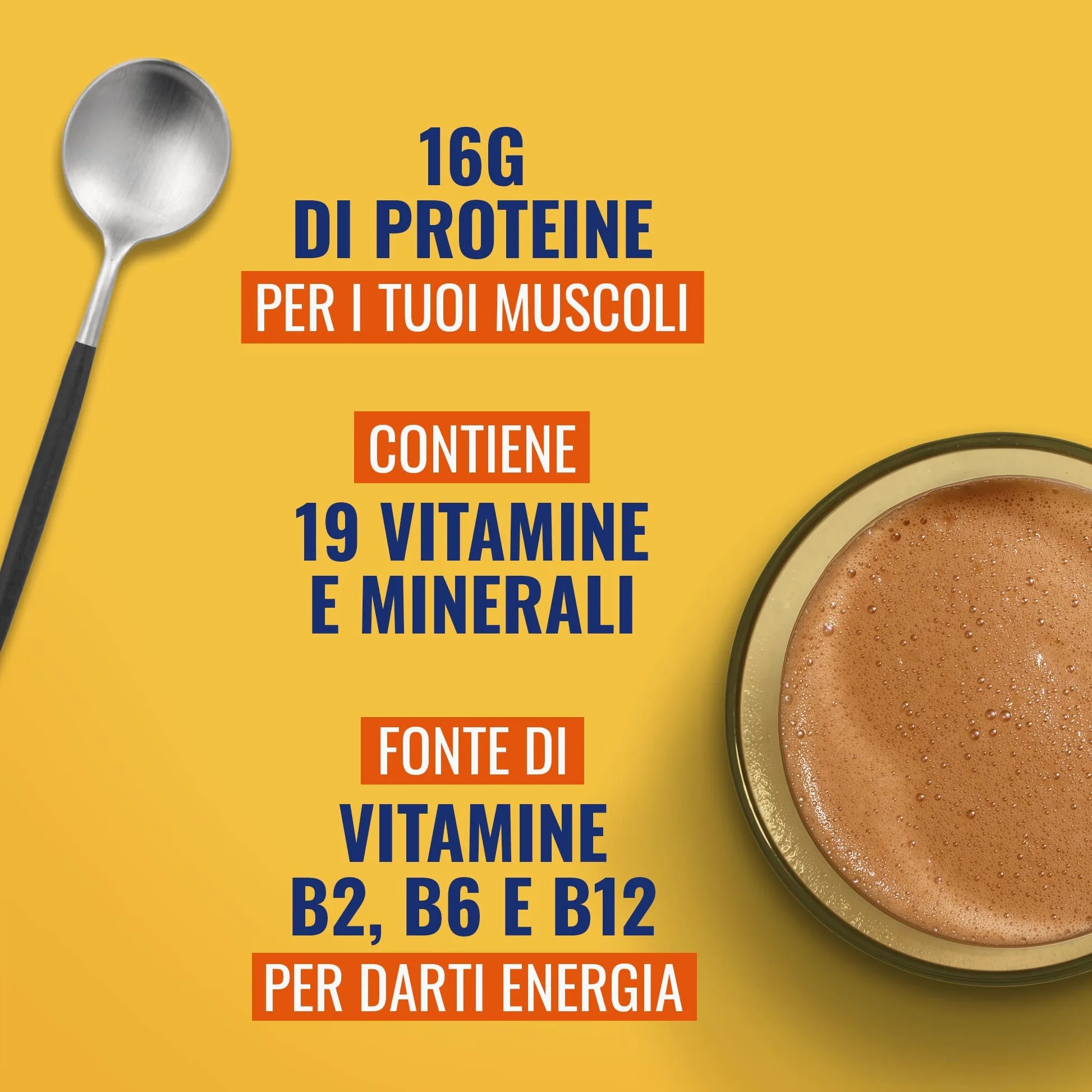 Meritene Forza & Vitalità gusto Cioccolato, bevanda alimentare in polvere |Arricchito di Vitamine, Minerali e Proteine|Rafforza il tuo Sistema Immunitario e la Salute delle Ossa|Barattolo da 2x270g