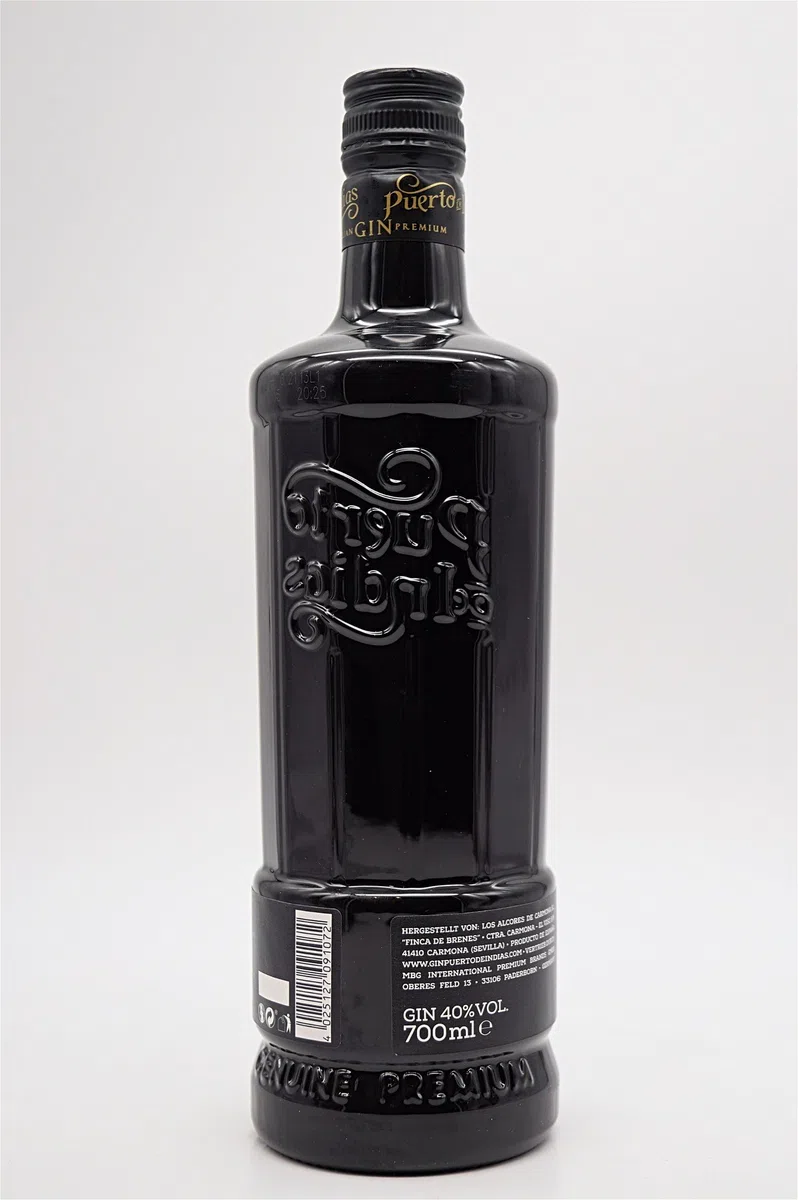 Puerto de Indias Premium Sevillian Dry Gin Pure Black Edition 40% - 700ml