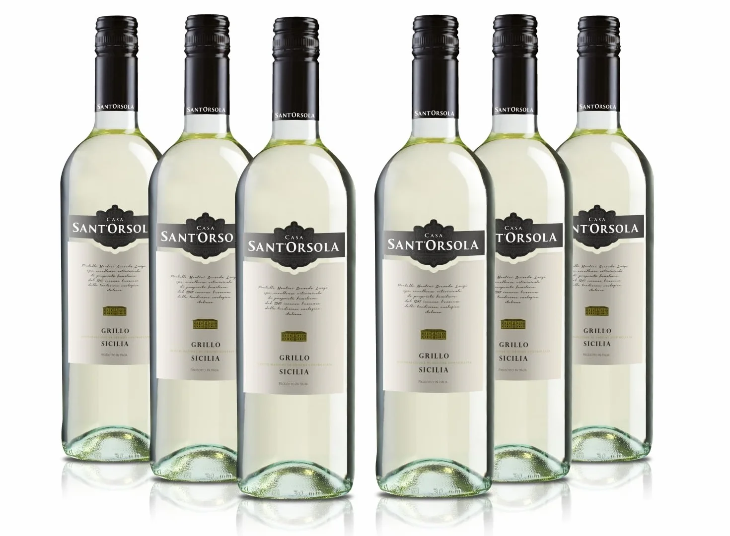 Sant'Orsola - Vino Grillo D.O.C. Sicilia, da Uva Grillo, 6x750 ml