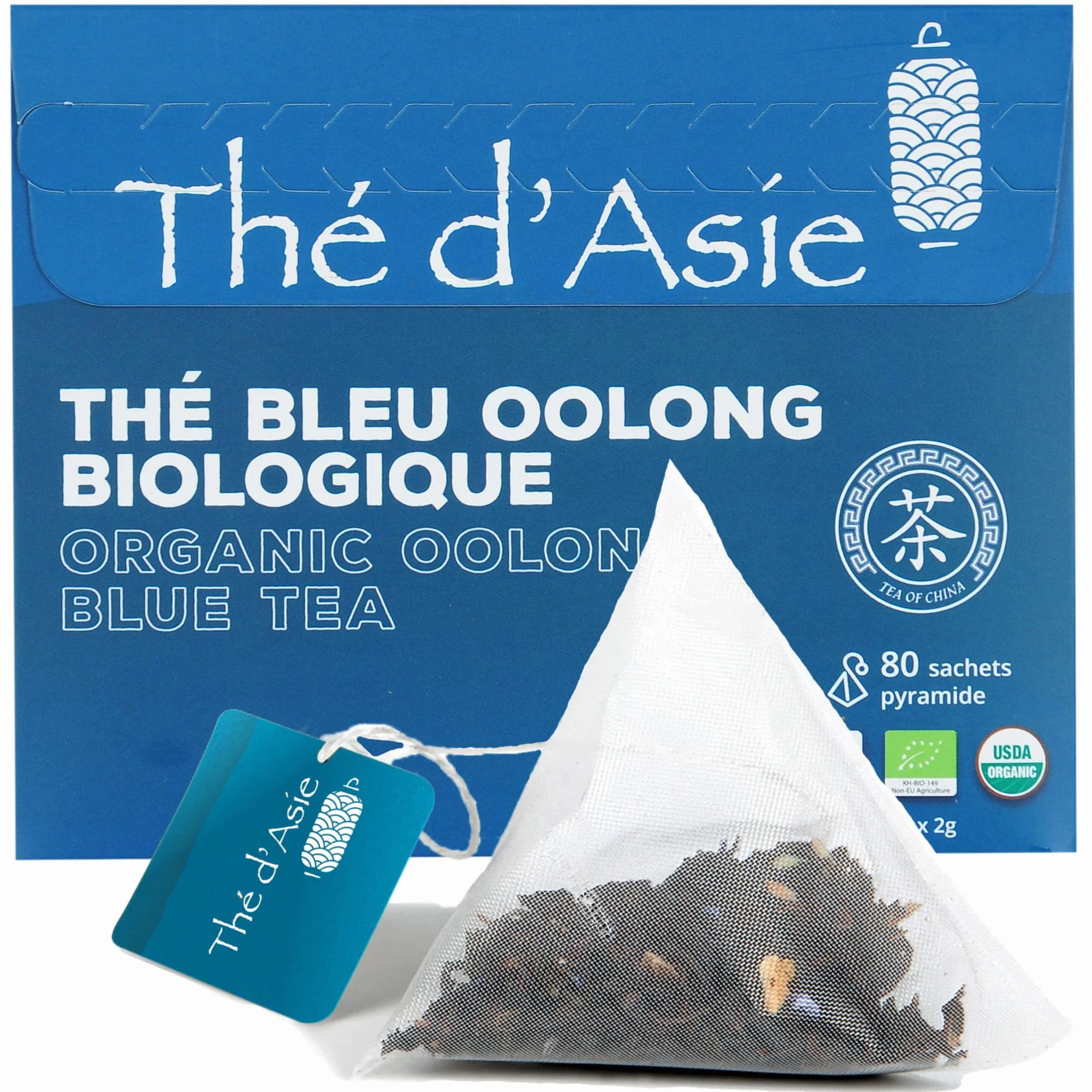 Khla - tè Oolong Bio - 80 Bustine - Tè Blu Biologico