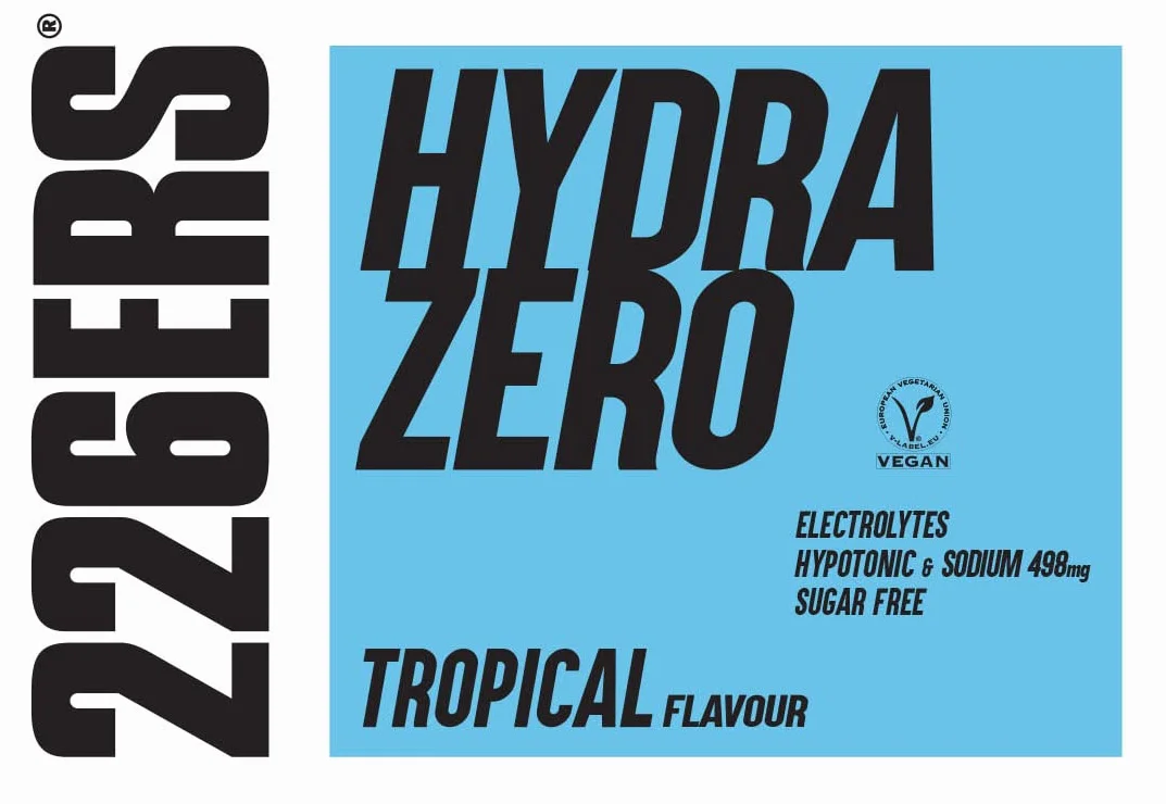 226ERS Hydrazero | Bevanda per l'Idratazione e il Recupero dei Sali Minerali ed Elettroliti, Tropical - 225 gr