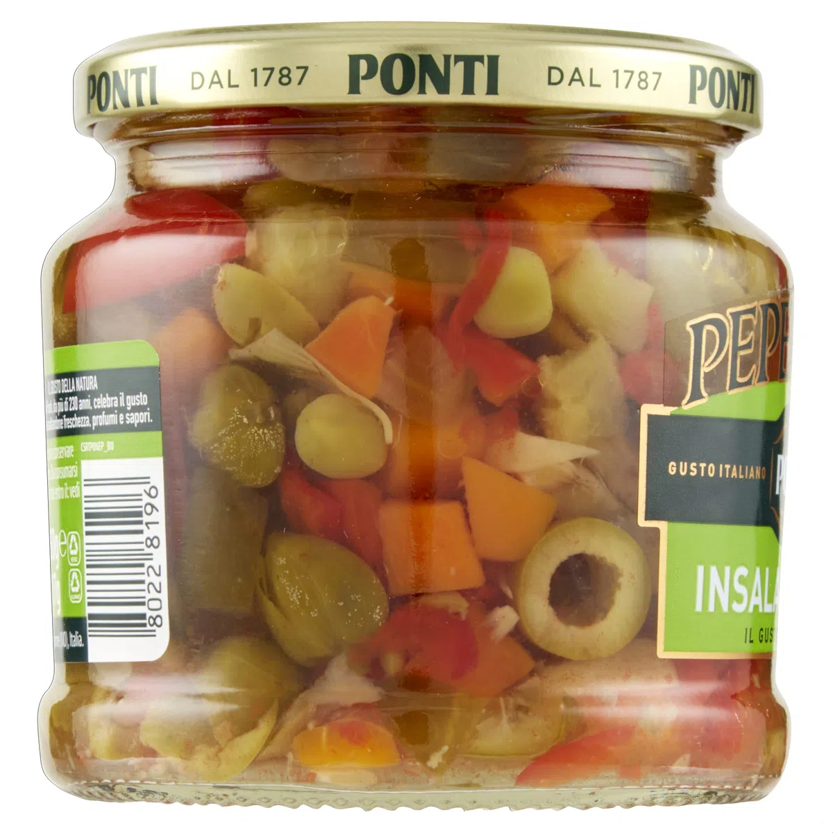 Ponti Peperlizia insalata per riso, Verdure in agrodolce miste altamente selezionate in barattolo da 350 g, Condimento per riso e pasta, Set da 6, 2100 grammo