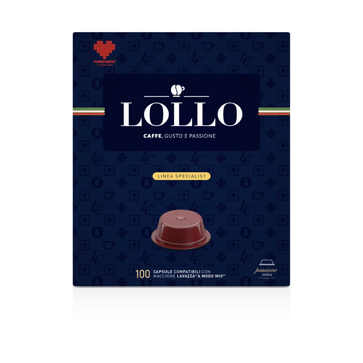 Lollo Caffè Box Capsule PassioneMito* Miscela Oro 100
