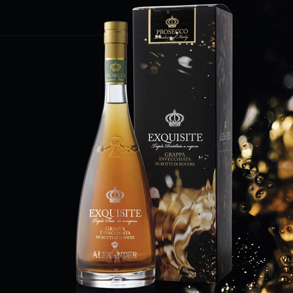 Alexander Exquisite Grappa di Prosecco Invecchiata in Botti di Rovere 38% - 700ml