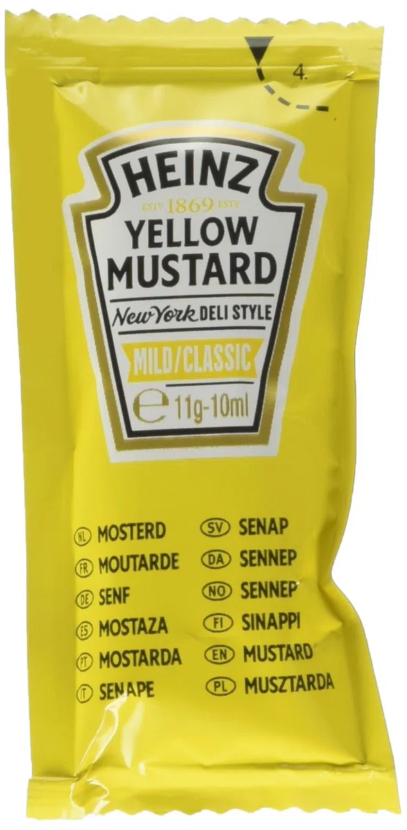 Yellow Mustard Mostarda Heinz Monoporzione Senape 200 Bustine da 10 ml