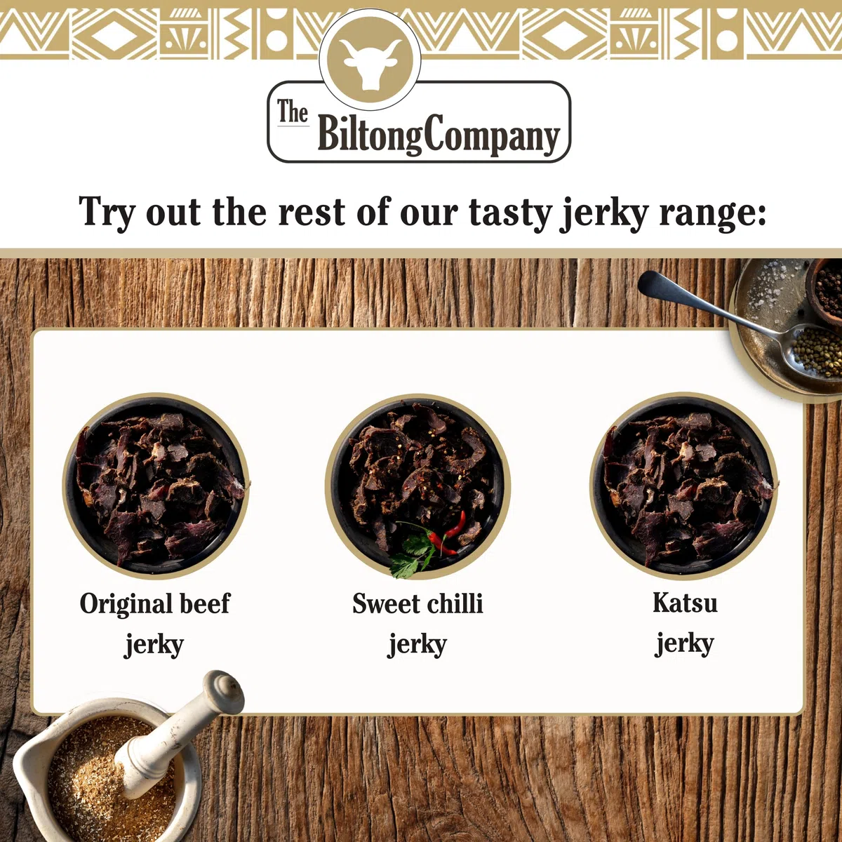 Biltong Original Beef Jerky – Snack proteico adatto alla dieta Keto, realizzato con carne magra di manzo Topside – Speziato naturalmente e povero di grassi – Perfetto da portare con te – 500g