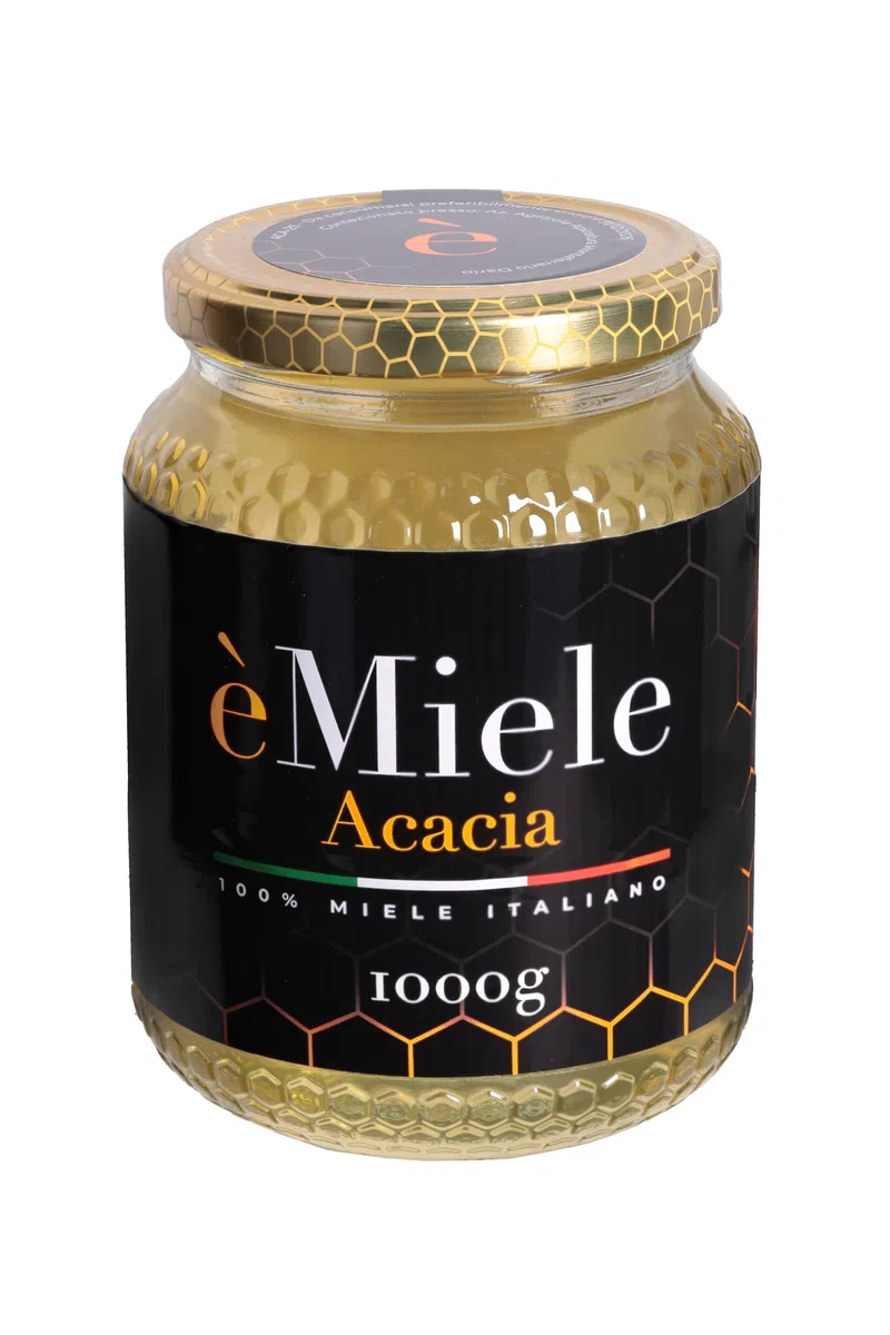 èMiele - Miele Biologico Italiano di Acacia, 1000 gr, raccolto in Canavese - Piemonte - Italia