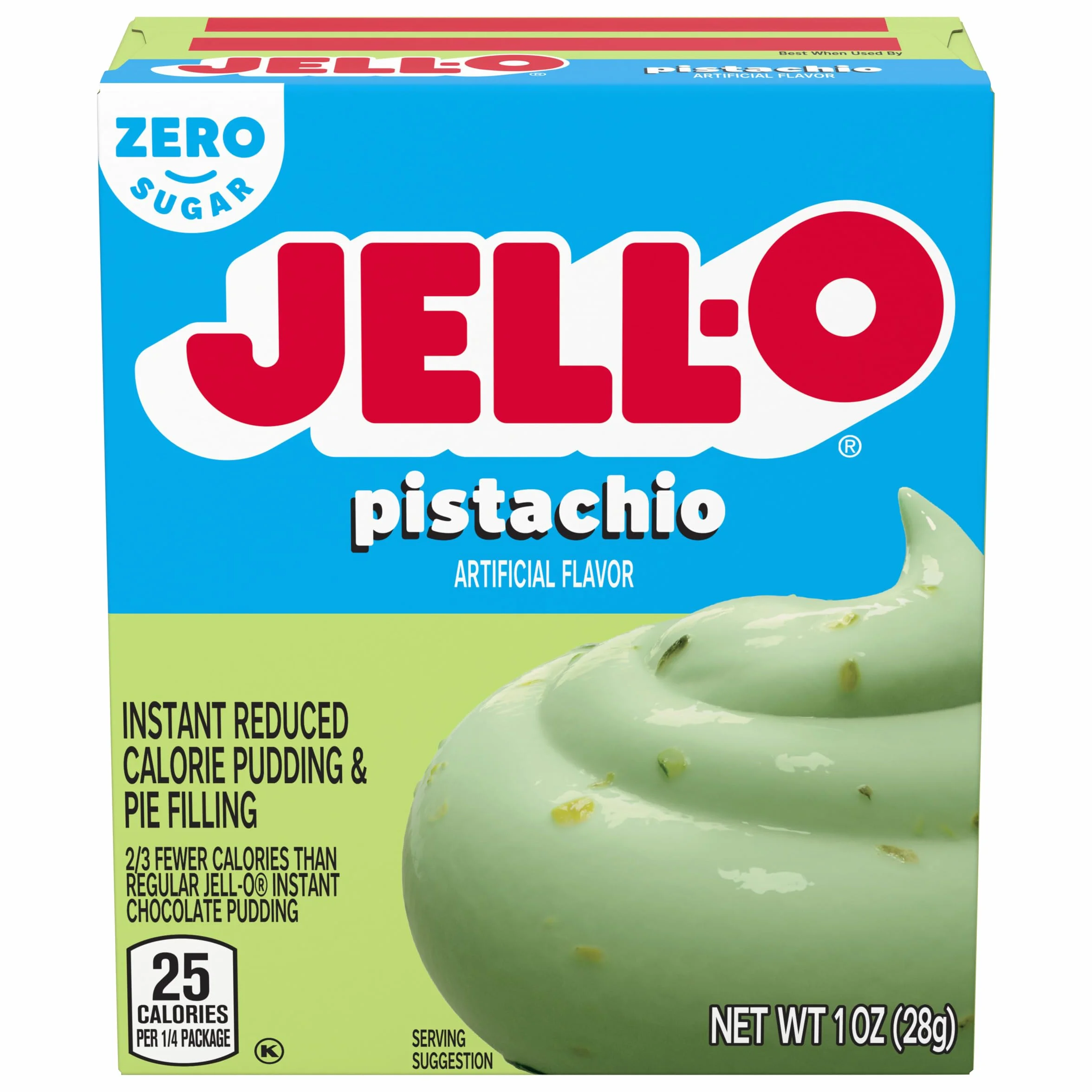 Jell-O Sugar-Free Instant Pudding and Pie Filling, Pistachio, 1-Ounce Boxes (Pack of 6)