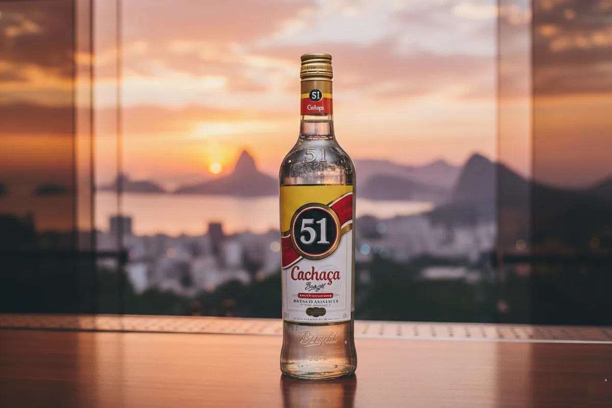 CG94 Cachaça 51 Pirassununga Distillato Brasiliano, 700 ml, 40% Alcol, Bottiglia di Vetro con Confezione Global Dream