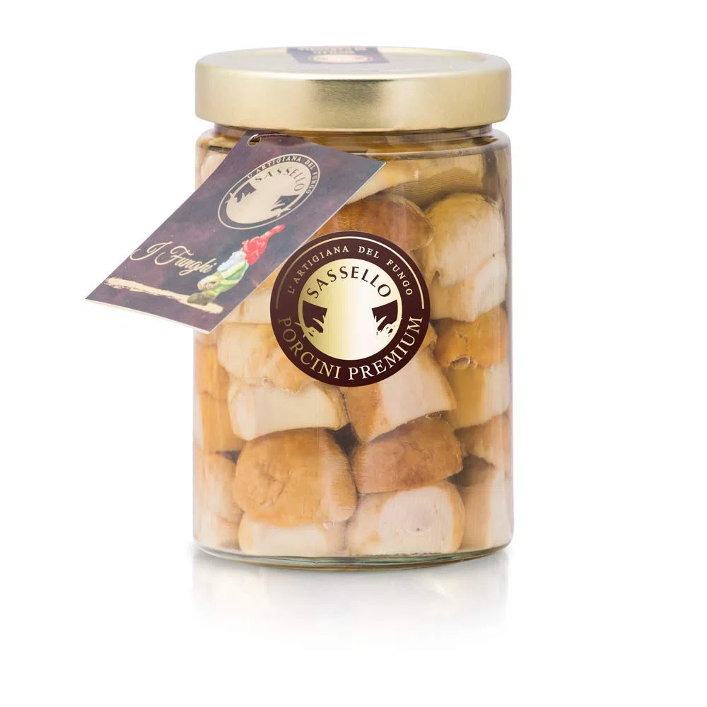 FUNGHI PORCINI INTERI PREMIUM IN OLIO D'OLIVA 310 GR