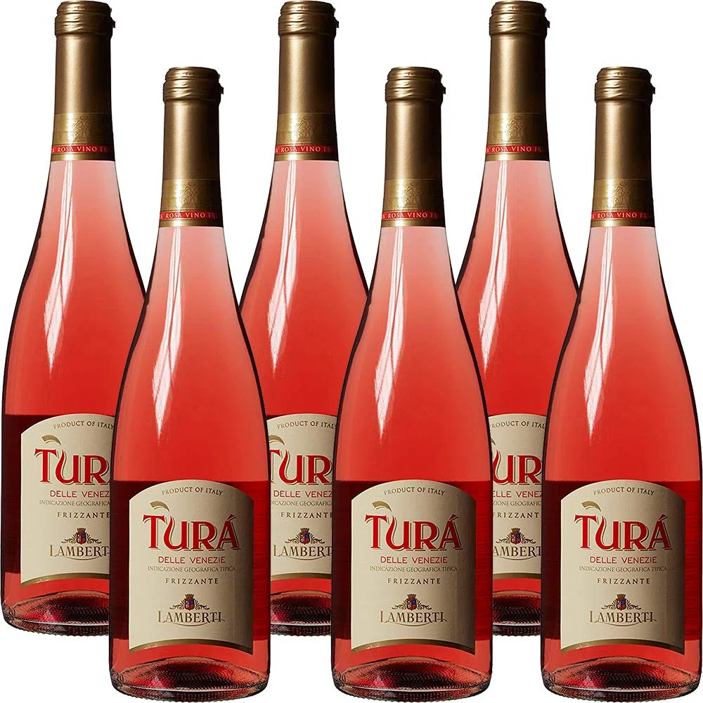 Vino Rosè Frizzante | Turà Trevenezie Igt | Veneto | 6 Bottiglie 75Cl | Per Happy Hour | Dopocene Easy Chic | Idea Regalo